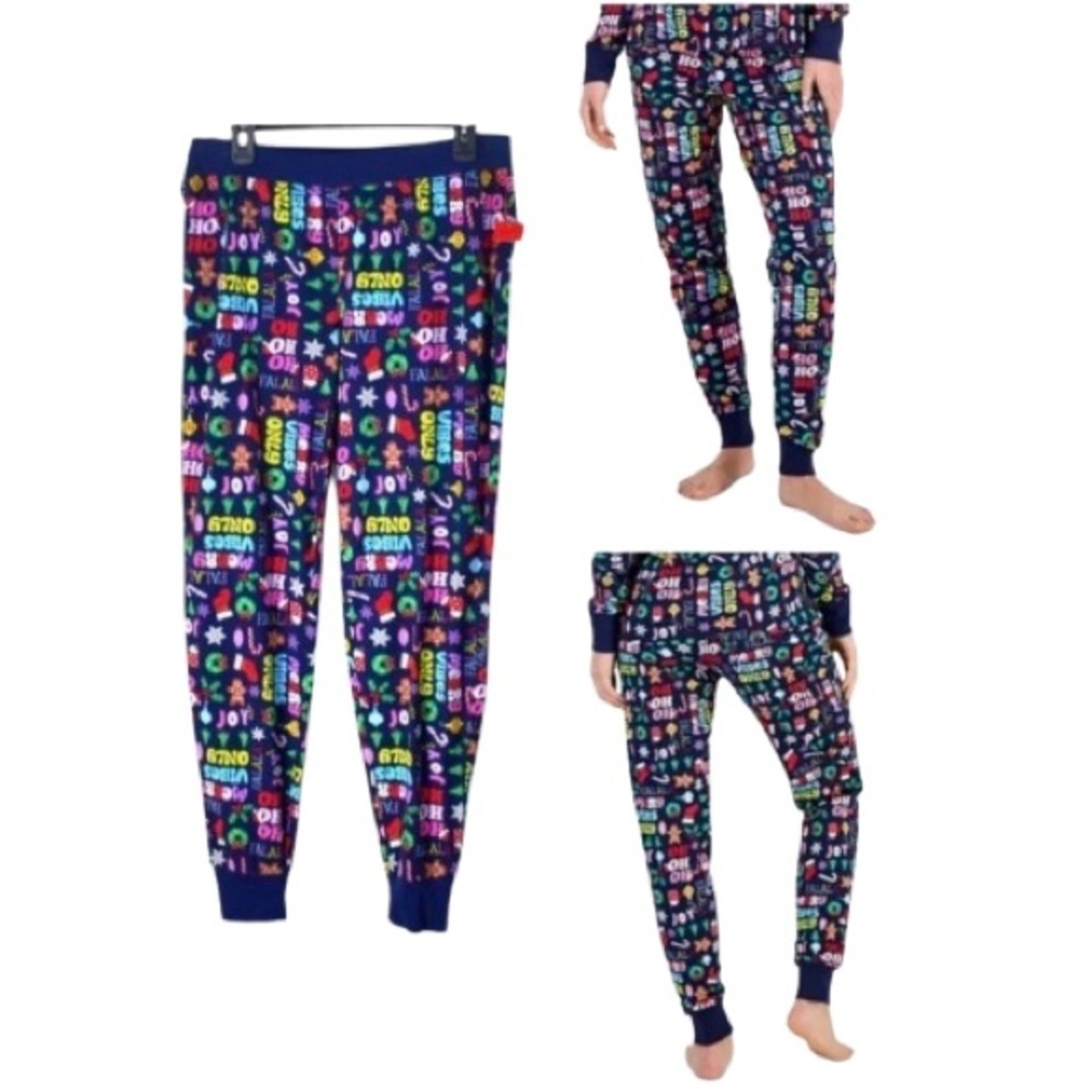🆕 FMAILY PAJAMAS Womens Holiday Toss Jogger Pajama Pants Size L NWOT